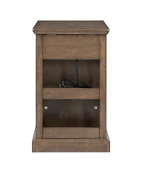 Streamdale Furniture Classic Charging Livingroom End Table with Usb Ports and Storage