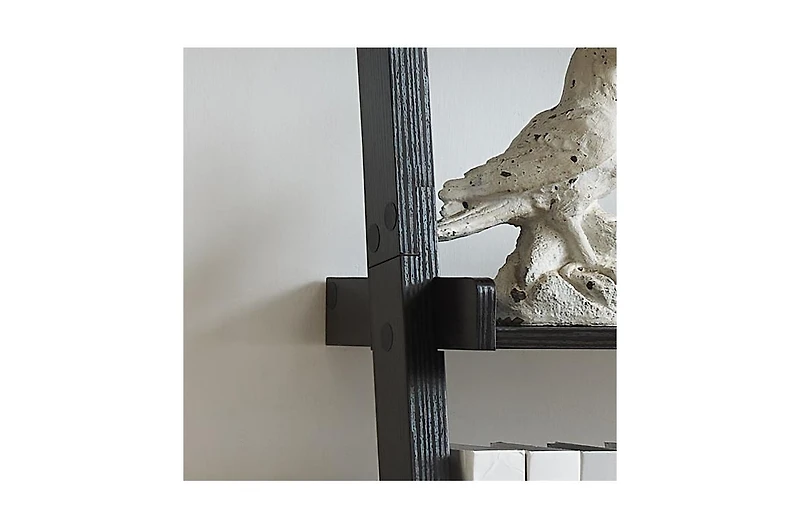 Flynama 5-Shelf Ladder Bookcase with Multi-Depth Shelves and Side Barriers