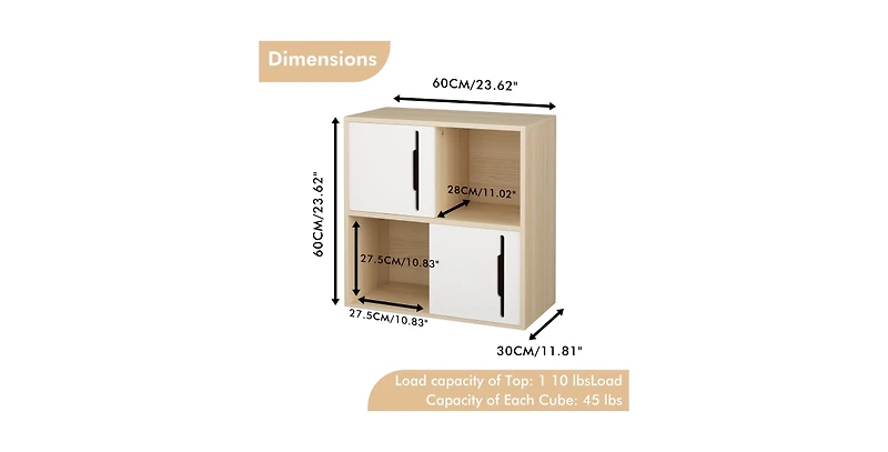 Flynama Nordic Style Wooden Storage Cabinet Sliding Door Design Open Closed Combined Shelf Cabinet for Bedroom Kids Room