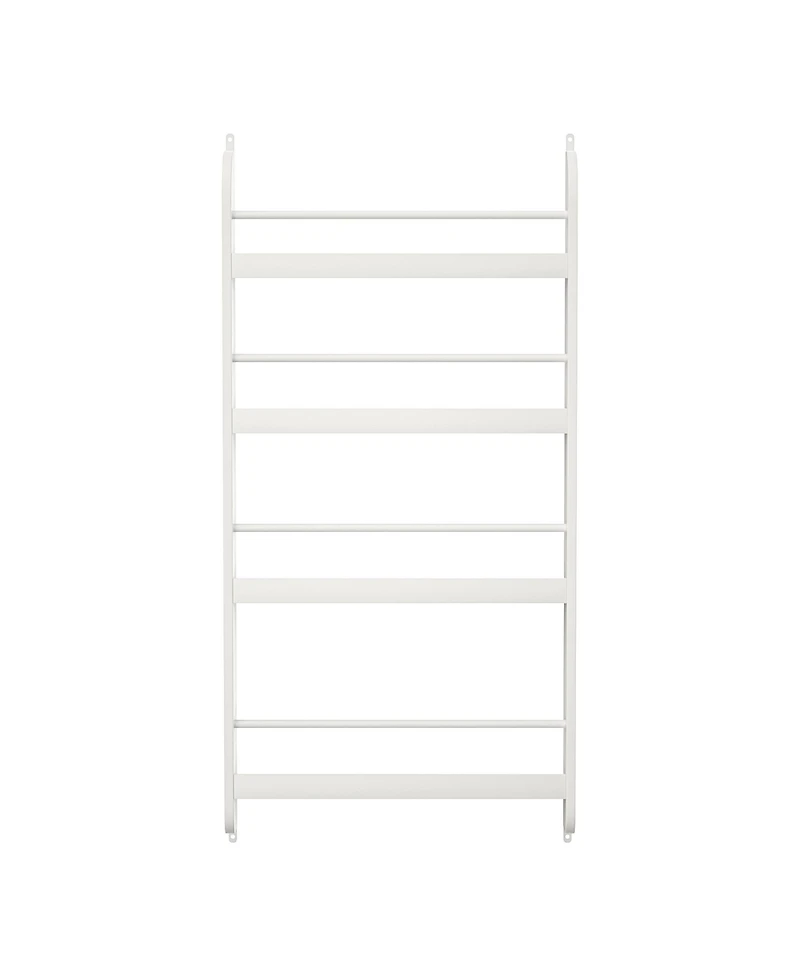 Flynama 4-Tier Wall-Mounted Kids Bookshelf Anti-Tip Design High Safety Space-Saving Nursery Toy Book Organizer