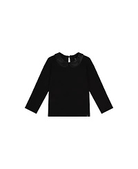 Deux par Little and Big Girl 6 -14 Organic Cotton T-Shirt with Peter Pan Collar