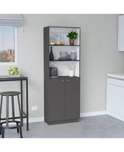 Flynama Modern 2 Door Bookcase with Shelves