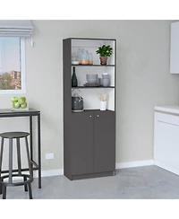 Flynama Modern 2 Door Bookcase with Shelves