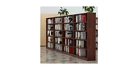 Flynama 60 Inch Tall 5-Shelf Adjustable Cherry Wood Bedroom Bookcase