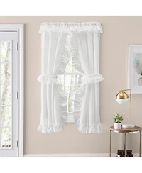 Ellis Curtain 70percentage Polyester 30percentage Cotton Stacey Ruffled Prscilla Curtain Panel Pairs With Tiebacks