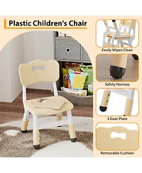 homfan 3-Level Height Adjustable Toddler Chair, Plastic Kids Chair for Boys Girls 2-6, Indoor Home Classroom Nursery Use