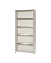 Flynama 68.3 Inch White 5-Tier Wide Anti-Tip Freestanding Open Bookshelf