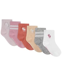 abercrombie kids Boys' and Girls' 6M-4T Crew Socks, 6-Pack