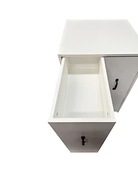 Flynama 3-Tier Adjustable Side Panel Mobile Dustproof Storage Bookcase Cabinet