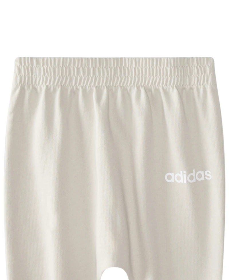 adidas Baby Boys 3-Piece Printed Long Sleeve Bodysuit, Short Bodysuit and Pants Set