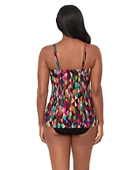 Miraclesuit Women's Farfalle Marina Foam Cup Underwire Tankini Top