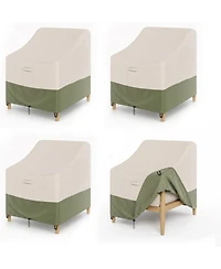 homfan Beige Patio Chair Covers Set of 4