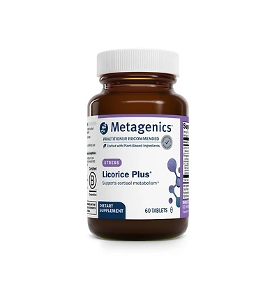 Metagenics Licorice Plus Cortisol and Stress Support Supplement with Licorice Root, Ashwagandha, Rehmannia and Chinese Yam 60 Tablets