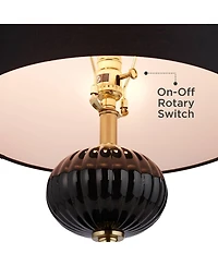 Possini Euro Design Possini Euro Grace 30" High Black Glass Table Lamp Set of 2