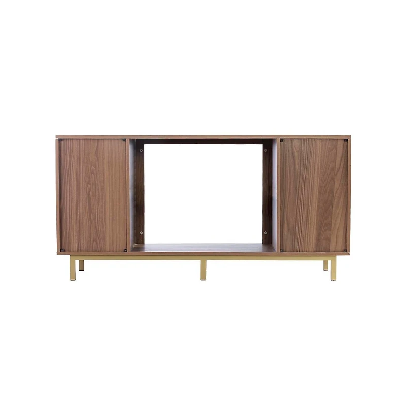 Augusta Home Yorkville Touch Screen Electric Fireplace w/ Media Storage