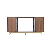 Augusta Home Yorkville Touch Screen Electric Fireplace w/ Media Storage