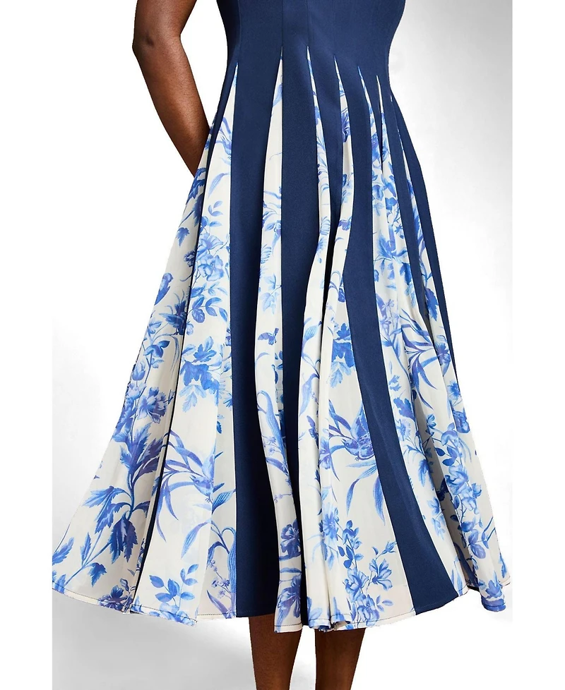 Coast Women's Printed Crepe Midi Dress