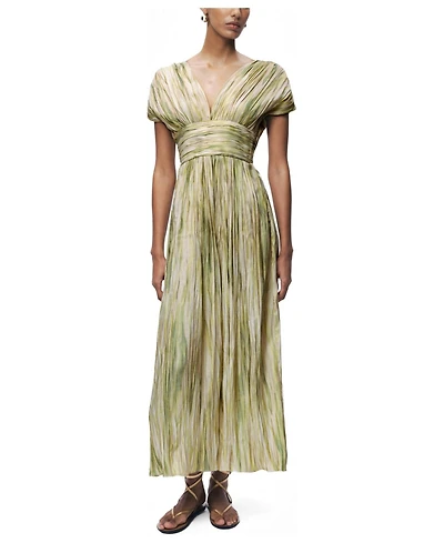 Nocturne Women's Printed V-Neck Midi Dress