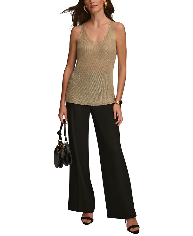 Donna Karan Women's Metallic-Knit Tank Top