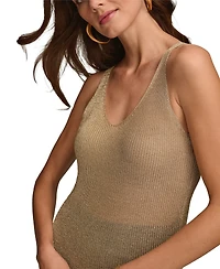 Donna Karan Women's Metallic-Knit Tank Top