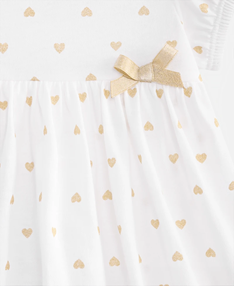 First Impressions Baby Girls' 0M-24M Heart-Print Skirted Sunsuit, Macy's Exclusive