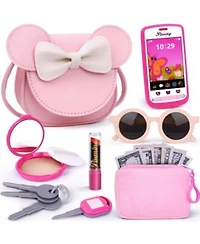 Gnuadz Pretend Play Makeup Purse Girls Gift Toddler Toy Set