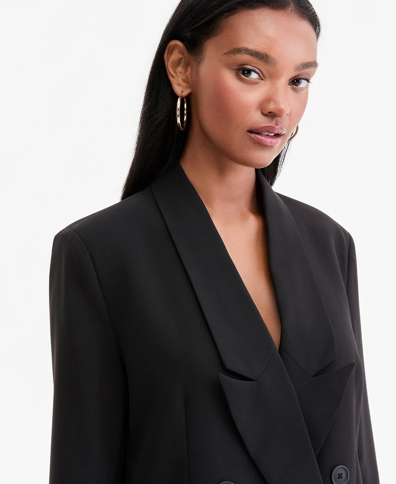 Bar Iii Women's Peak-Lapel Double-Breasted Blazer, Macy's Exclusive