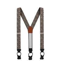 Trafalgar Men's Field Goal Football Themed Novelty Silk Button End Suspenders