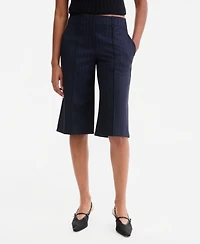 Bar Iii Women's Pinstripe High-Rise Knee-Length Shorts, Macy's Exclusive