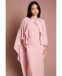 Coast Petite Round Neck Cape Maxi Dress