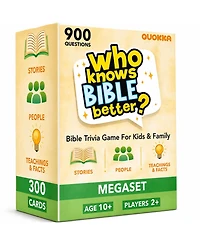 Quokka Trivia Card Games for Family - Bible and Generations Collections with 300 to 900 Questions Game Night Sunday School