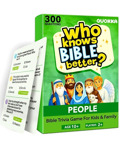 Quokka Trivia Card Games for Family - Bible and Generations Collections with 300 to 900 Questions Game Night Sunday School