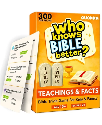 Quokka Trivia Card Games for Family - Bible and Generations Collections with 300 to 900 Questions for Game Night and Sunday School