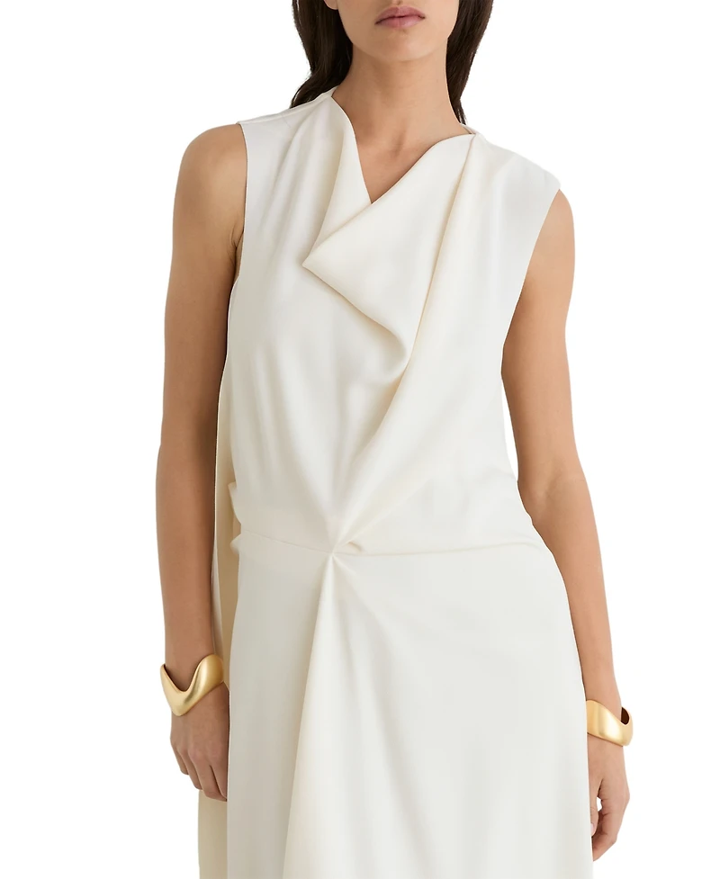 Reiss Women's Dorota Drape Detail Midi Dress