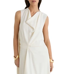 Reiss Women's Dorota Drape Detail Midi Dress
