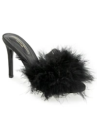 Christian Siriano Women's Jaziely Feather High Heel Sandal
