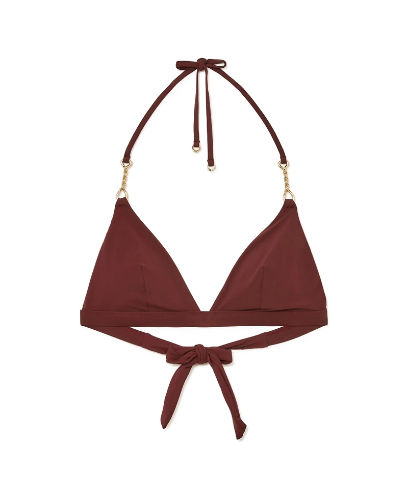 Reiss Women's Ruby Trim Detail Triangle Bikini Top