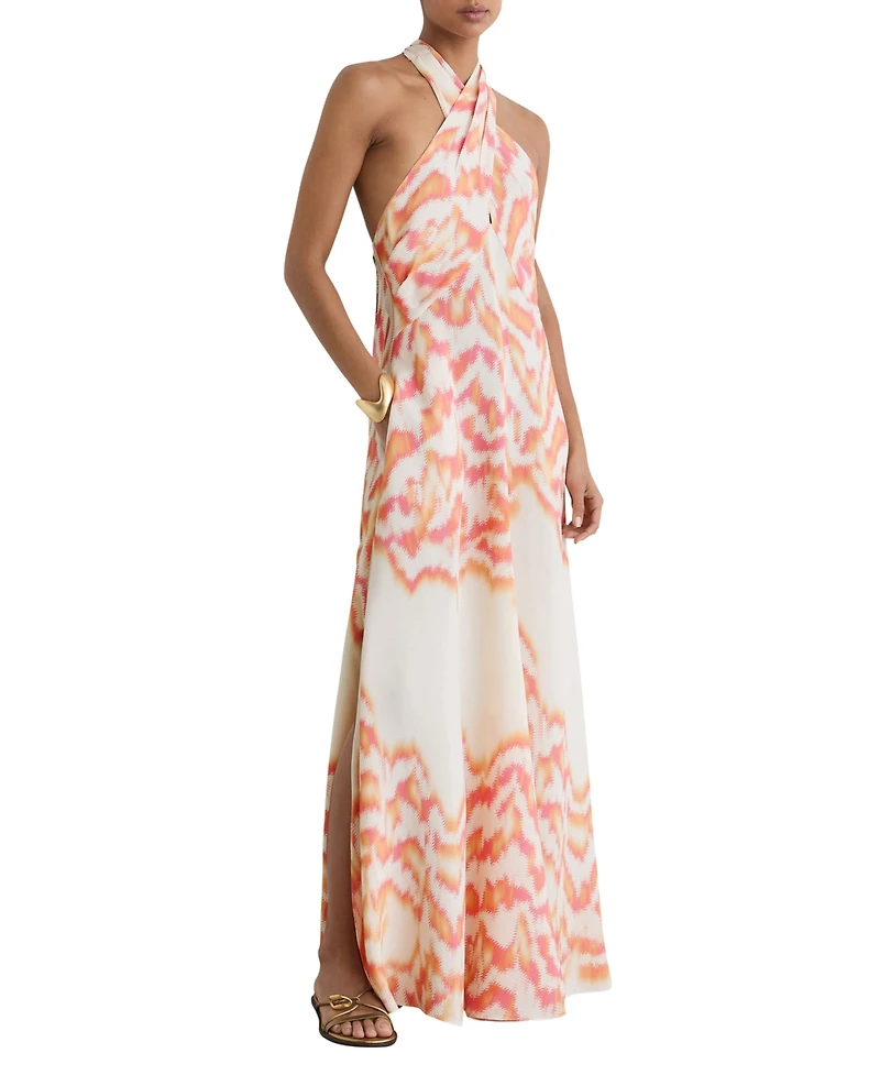 Reiss Women's Leanne Halter Neck Maxi Dress