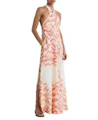 Reiss Women's Leanne Halter Neck Maxi Dress