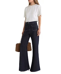 Reiss Women's Lena Silk Shortsleeve Top
