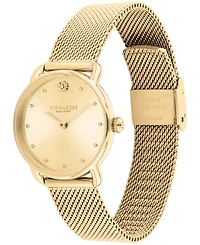 Coach Women's Elliot Gold-Tone Stainless Steel Mesh Bracelet Watch 28mm