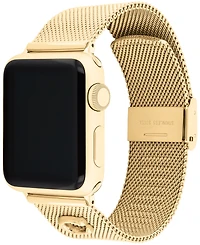 Coach Women's Gold-Tone Stainless Steel Apple Watch Strap 38mm, 40mm, 41mm
