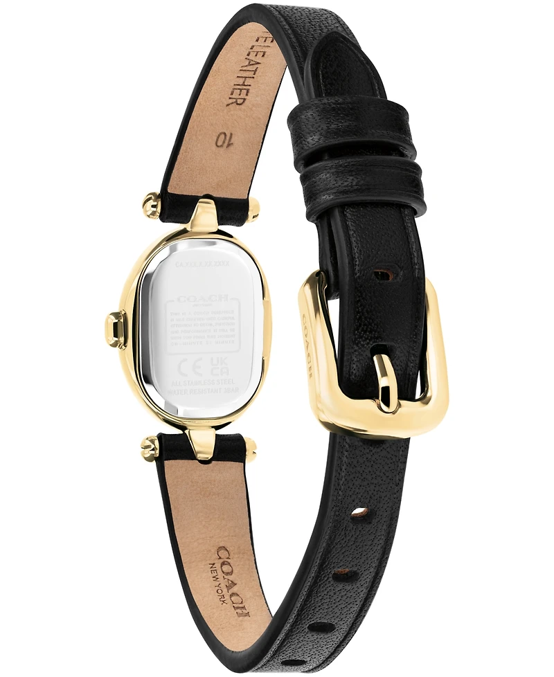 Coach Women's Sammy Black Leather Strap Watch 18mm