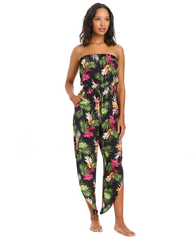 Bar Iii Women's Havana Heat Tube Swim Cover-Up Jumpsuit, Macy's Exclusive
