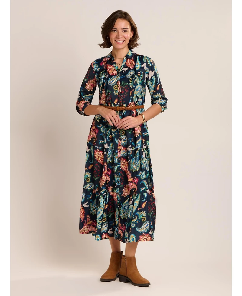 Brakeburn Women's Estrella Sculpted Collar Maxi Dress