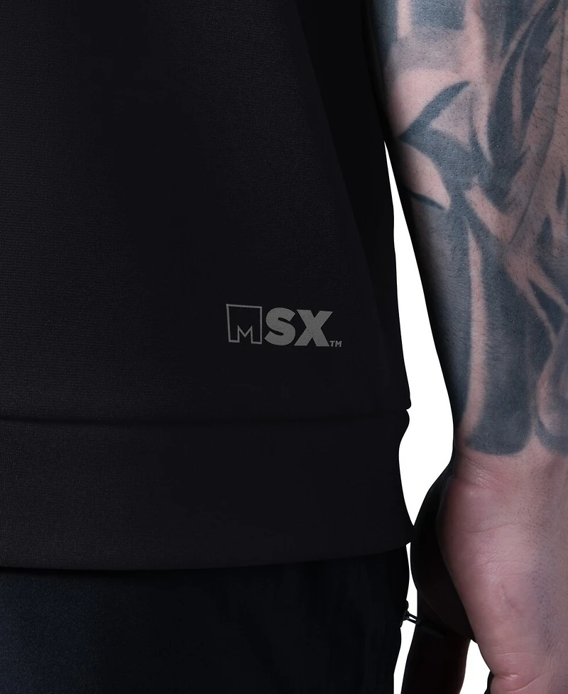 Msx By Michael Strahan Men's Black Pittsburgh Steelers Tri-Blend Rebound Sleeveless Hoodie