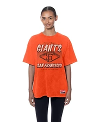 New Era Women's Orange San Francisco Giants Mineral Wash Oversized T-Shirt