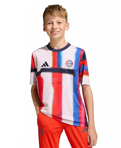 Adidas Big Boys and Girls Navy Bayern Munich 2025/26 Pre-Match Training Jersey