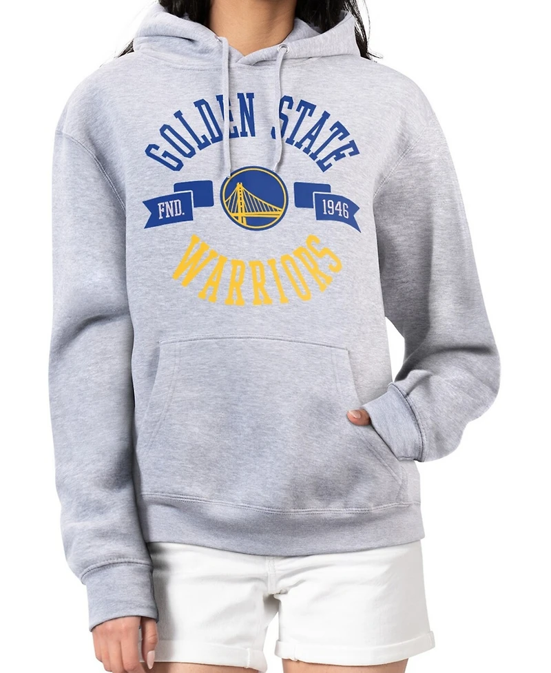 G-iii 4Her by Carl Banks Women's Heather Gray Golden State Warriors City Pullover Hoodie