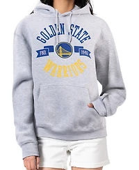 G-iii 4Her by Carl Banks Women's Heather Gray Golden State Warriors City Pullover Hoodie